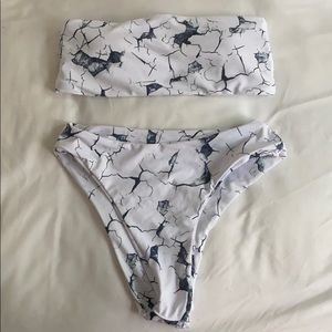 zaful marble swimsuit